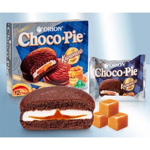 Бисквит "Choco Pie Dark Caramel", с темным шоколадом (12 x 30г)